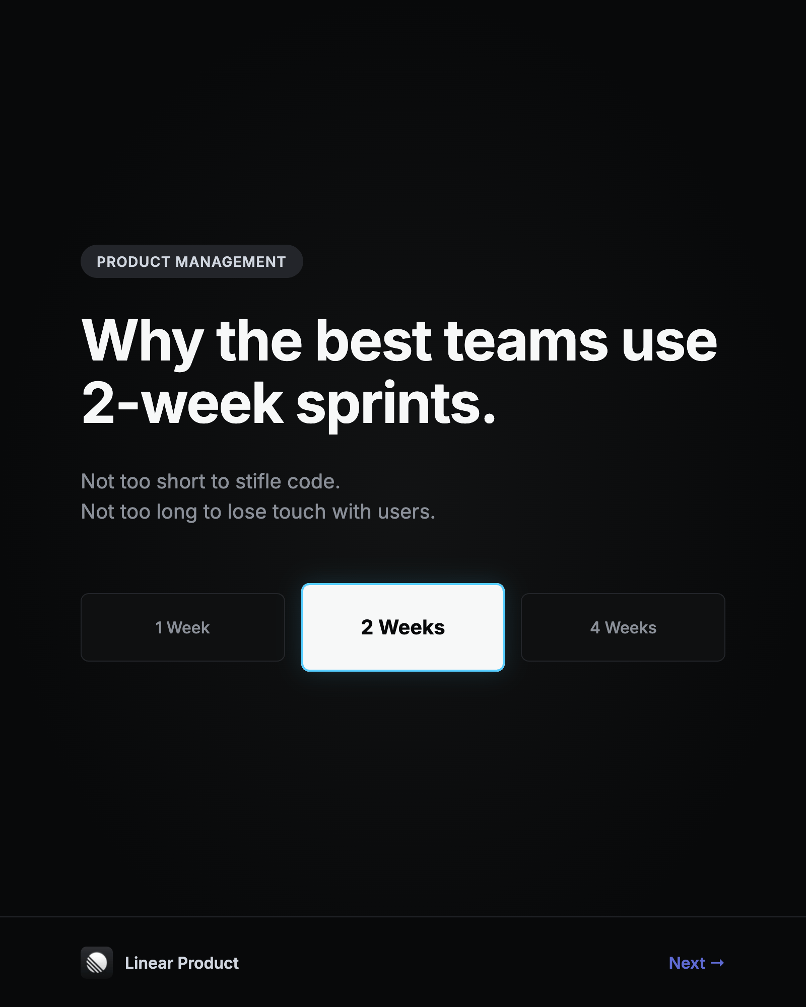 Why 2-week sprints work - slide 1